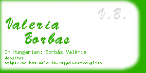 valeria borbas business card