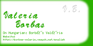 valeria borbas business card